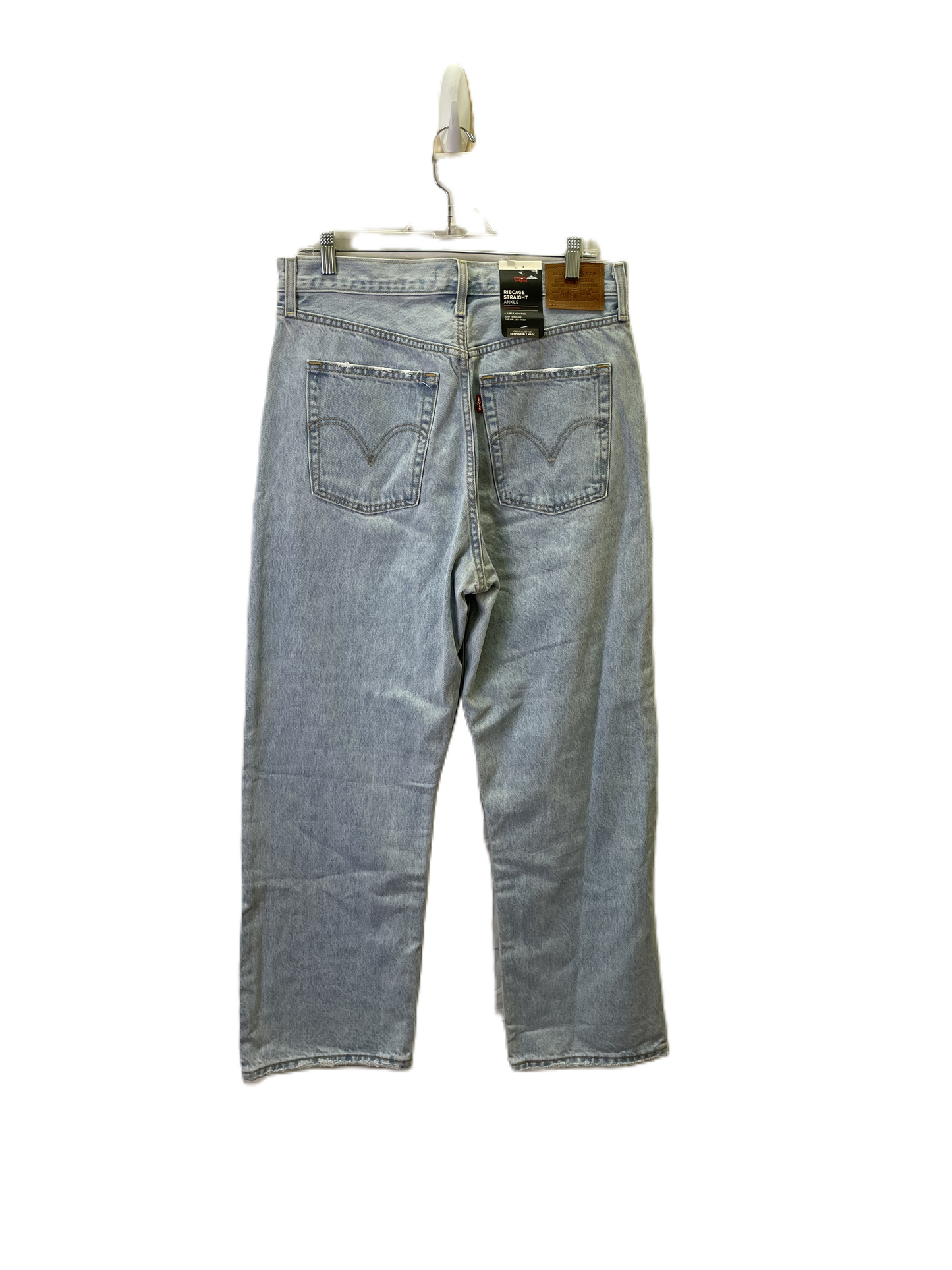 Jeans Straight By Levis In Blue Denim, Size: 10