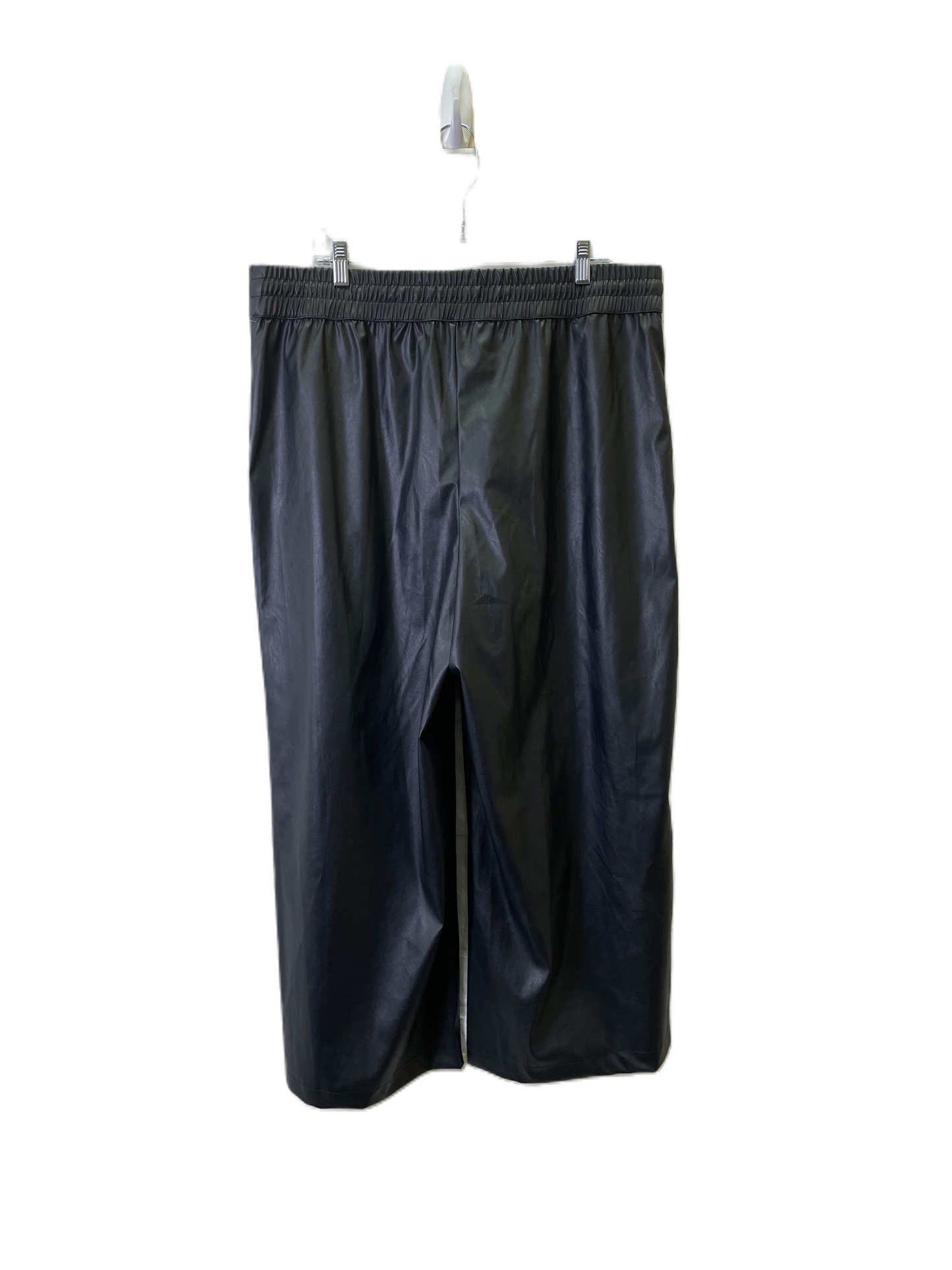 PANTS WIDE LEG WHO WHAT WEAR in BLACK, Size: 1X