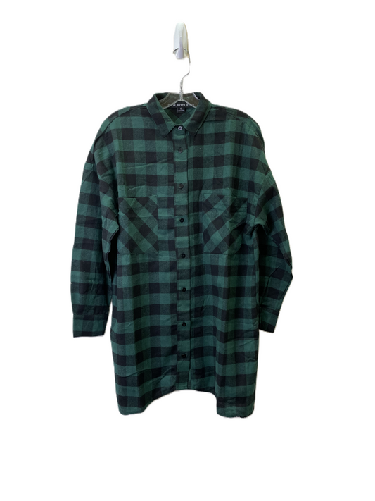 Blouse Long Sleeve By Hyfve In Plaid Pattern, Size: S