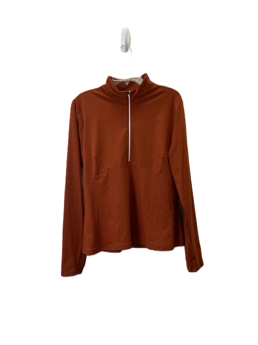 ATHLETIC TOP LS COLLAR CALIA in ORANGE, Size: XL