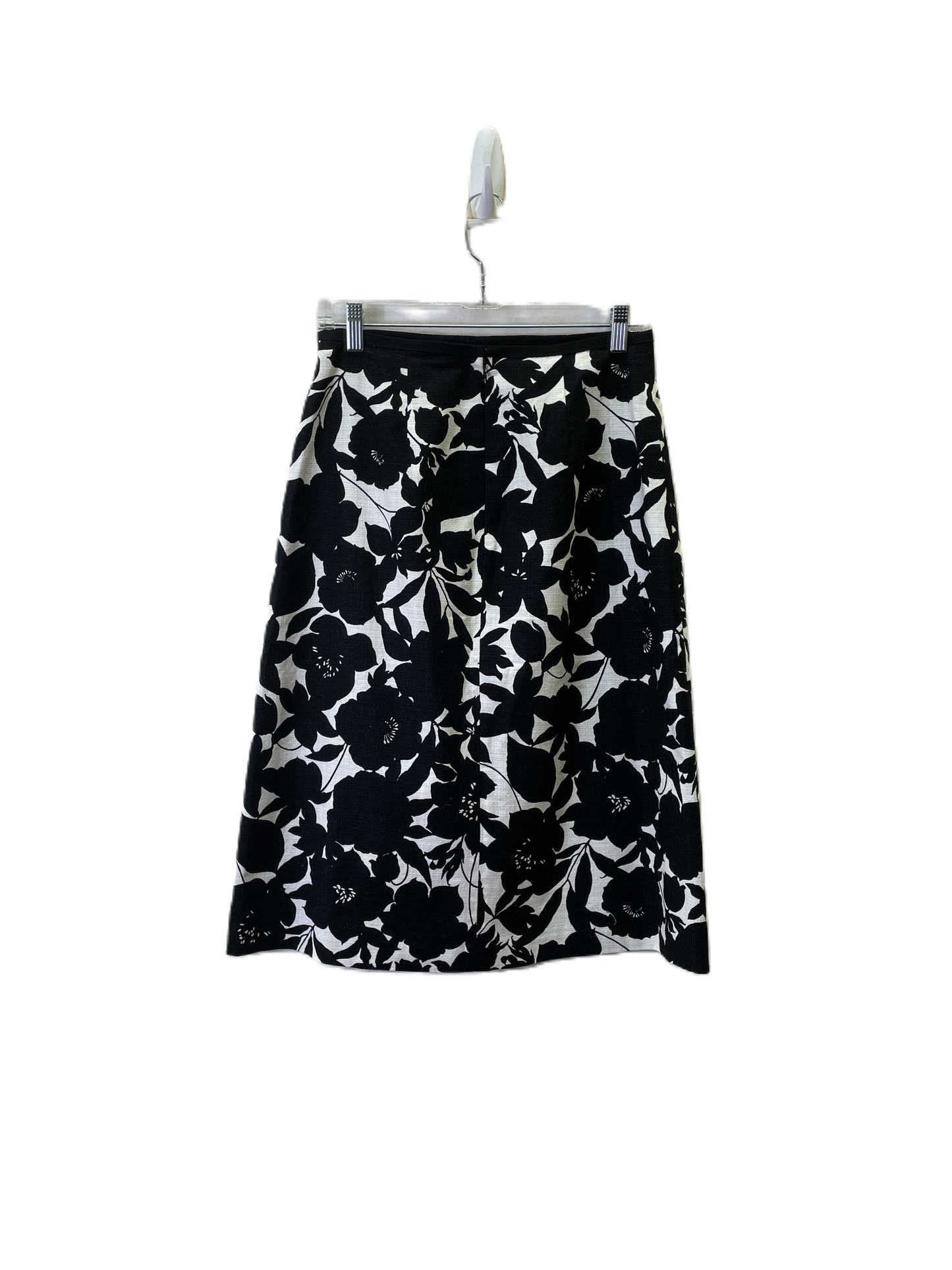 Skirt Midi By Ann Taylor In Black & White, Size: 4