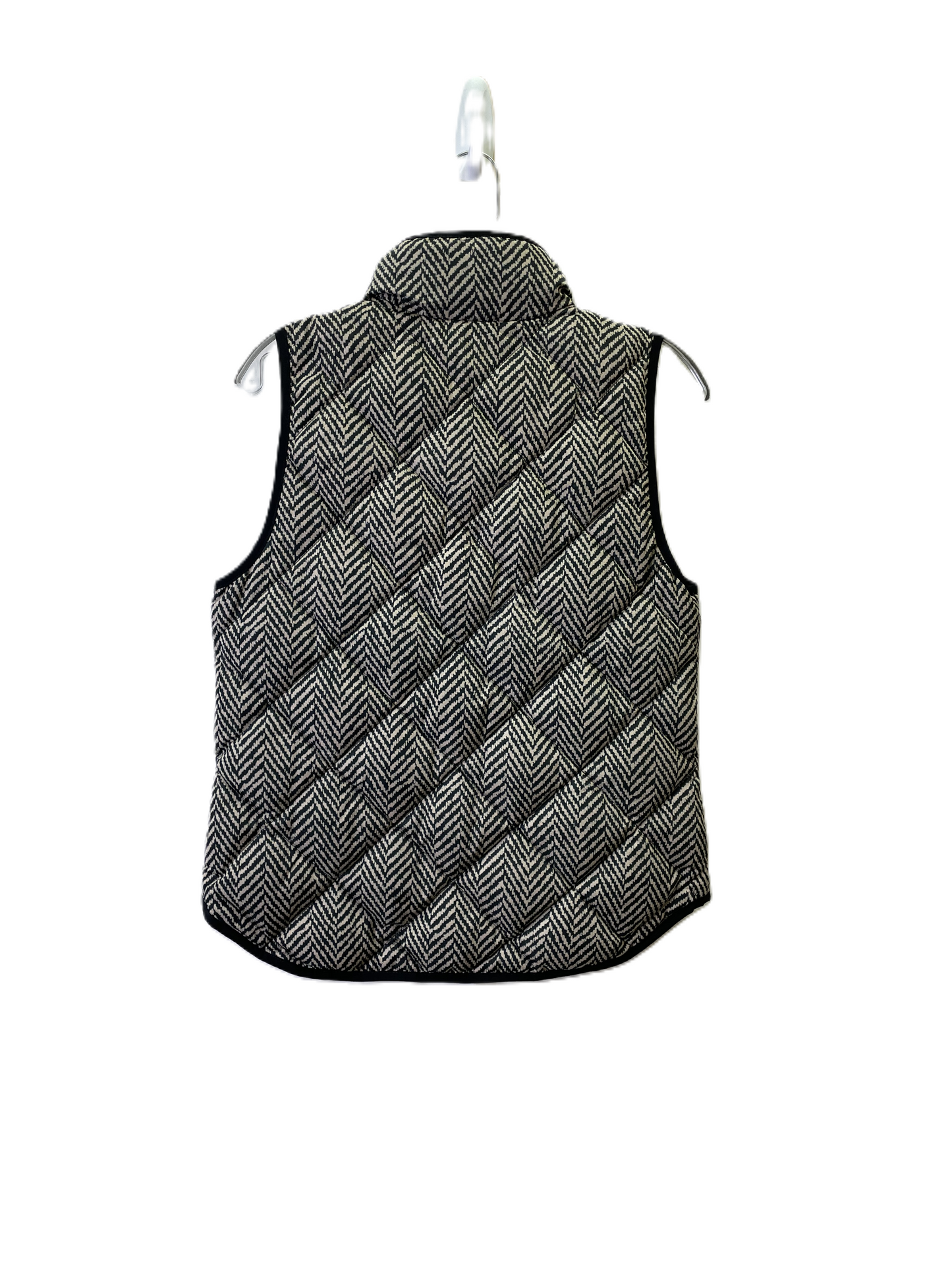 Vest Puffer & Quilted By J. Crew In Black & Tan, Size: S