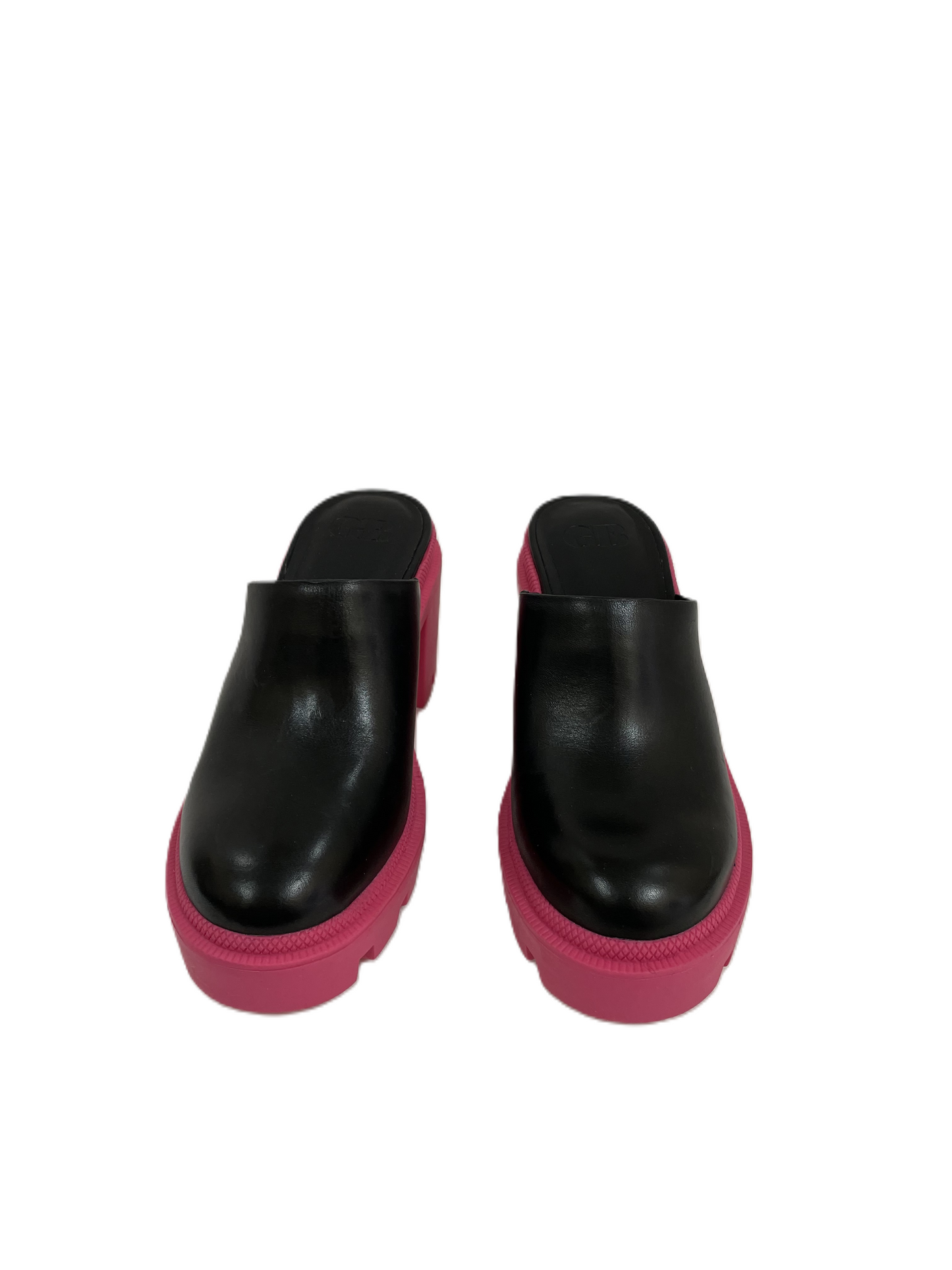 Shoes Heels Block By Gianni Bini In Black & Pink, Size: 7