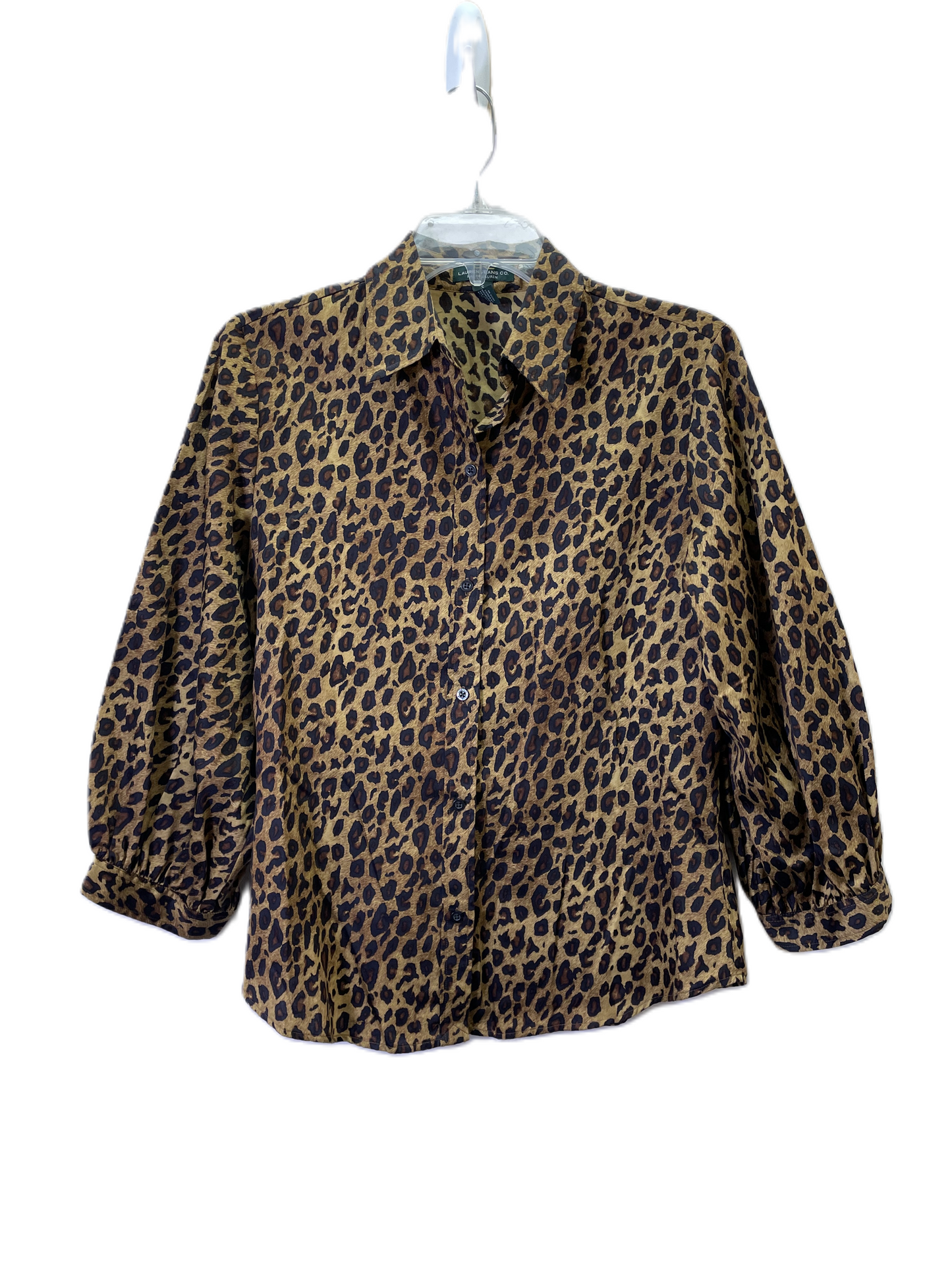 Blouse Long Sleeve By Ralph Lauren In Animal Print, Size: S