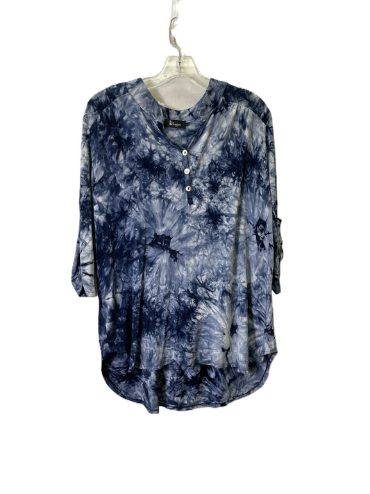 Top Long Sleeve By I design In Blue, Size: M