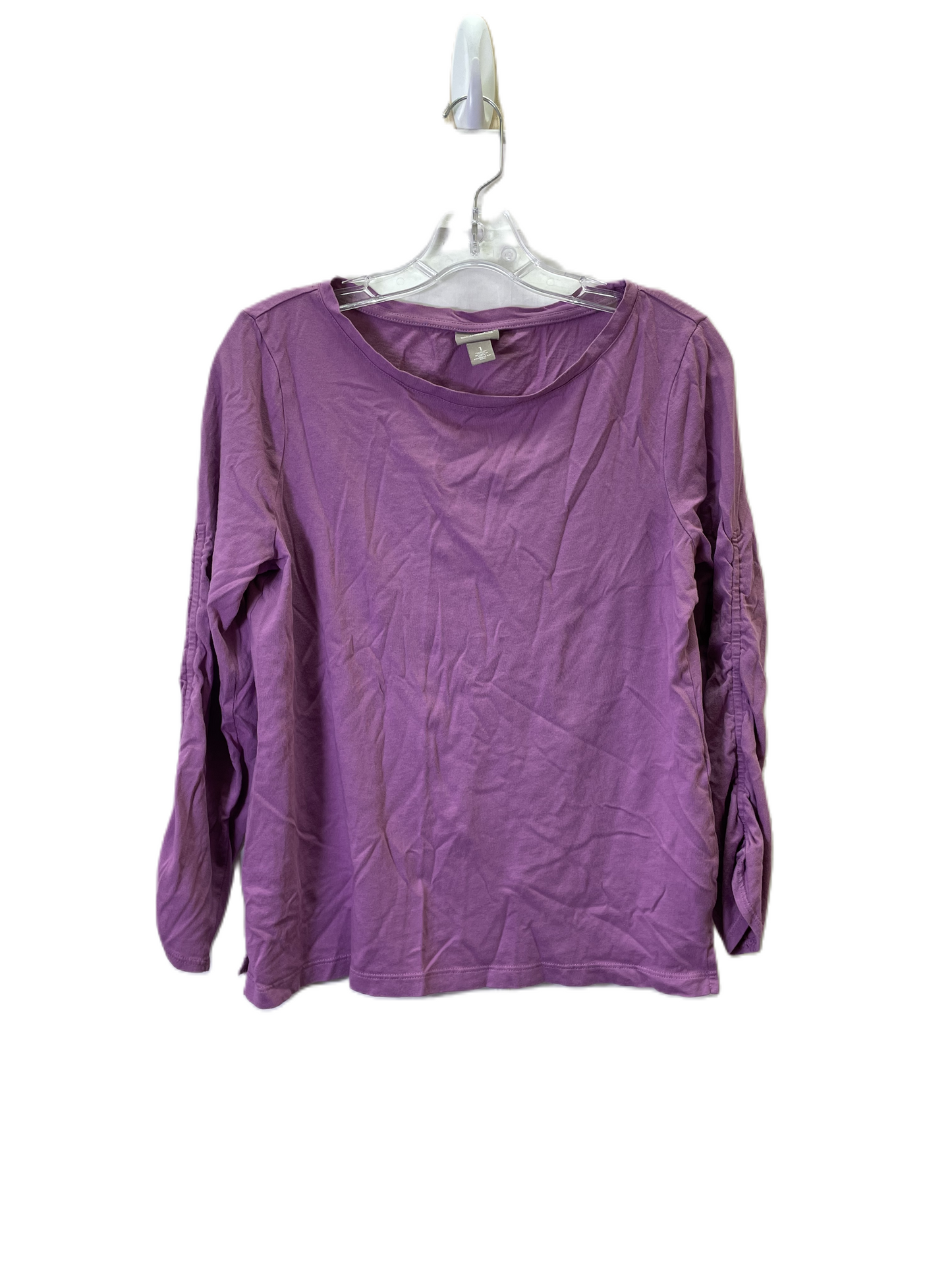 Top Long Sleeve Basic By Chicos In Purple, Size: M