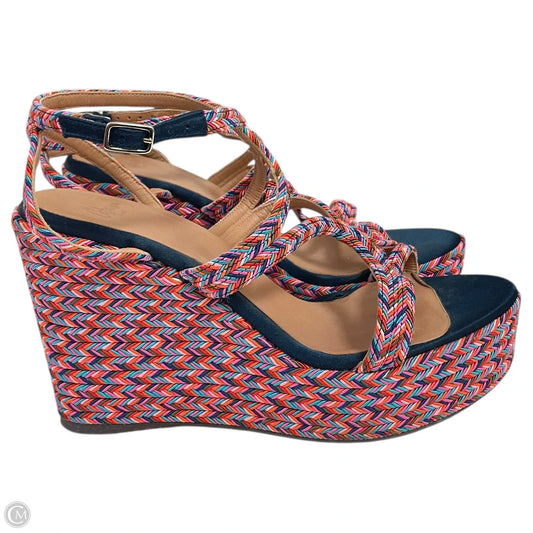 Sandals Heels Wedge By Cmb In Multi-colored, Size: 9.5