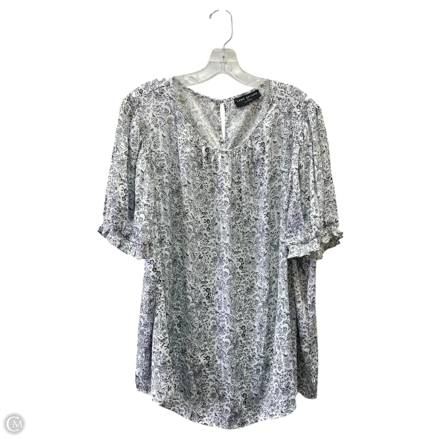 Top Short Sleeve By Lane Bryant In Black & White, Size: 2x