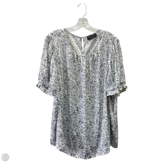 Top Short Sleeve By Lane Bryant In Black & White, Size: 2x