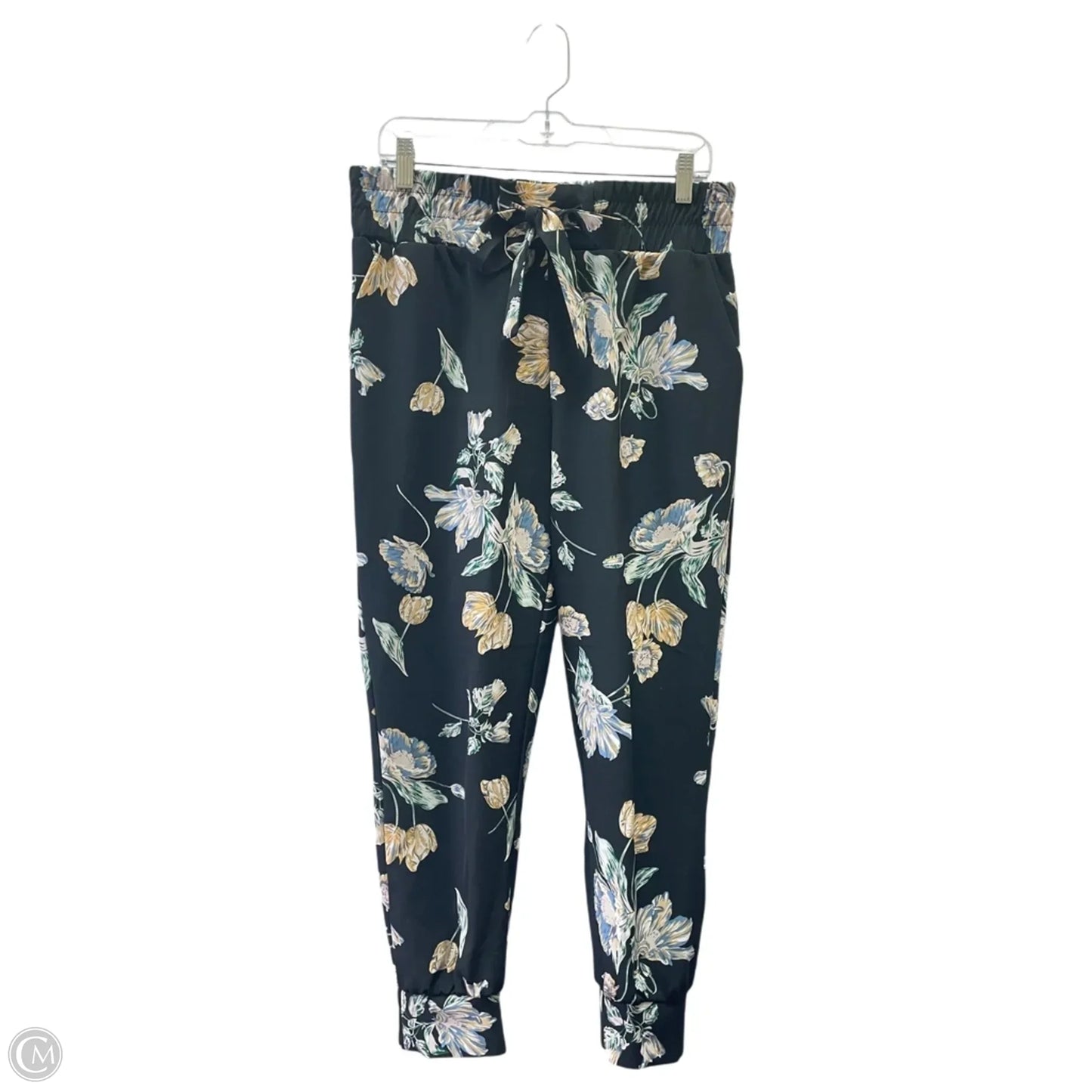 Pants Joggers By One by Chapter One In Black & Yellow, Size: M