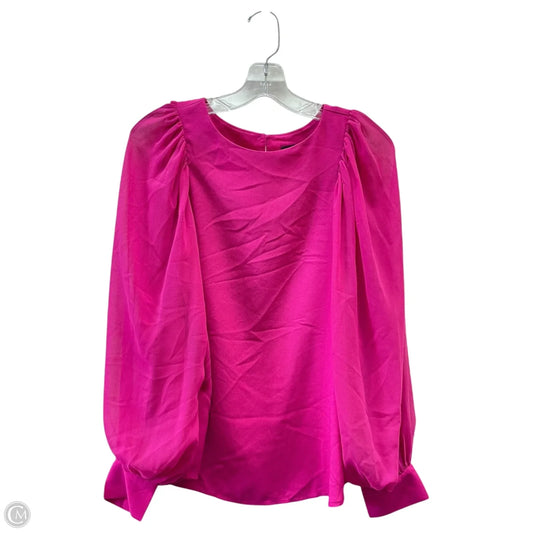 Top Long Sleeve By Ann Taylor In Pink, Size: M