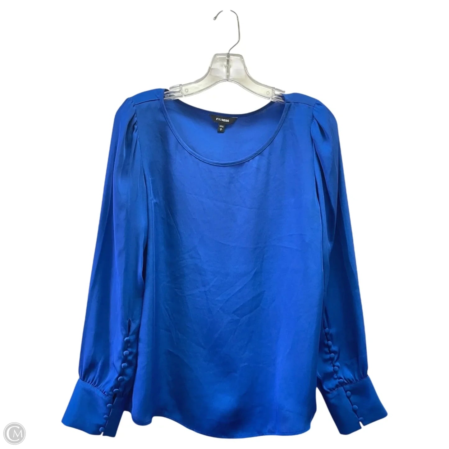 Top Long Sleeve By Express In Blue, Size: M