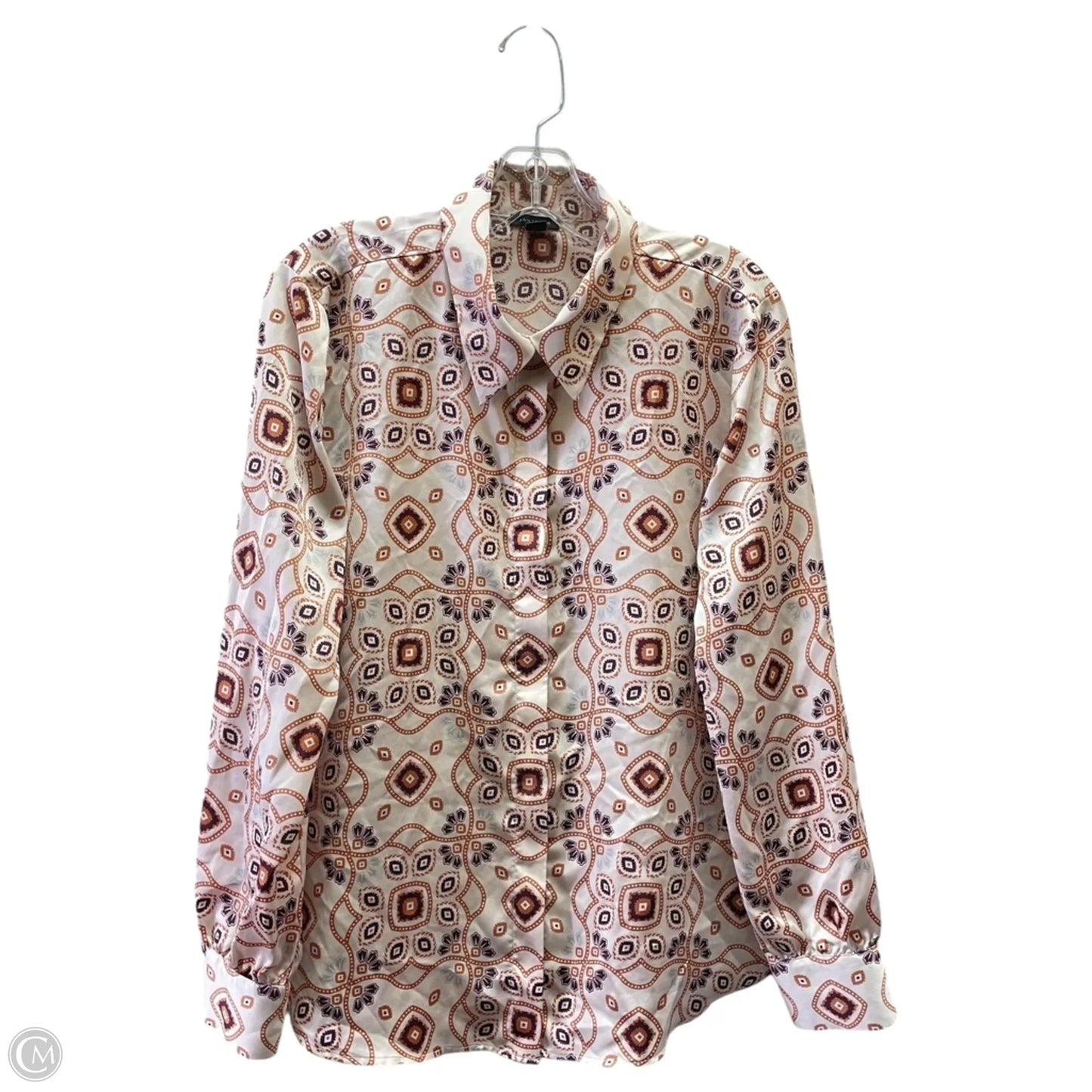 Top Long Sleeve By Ann Taylor In Ivory, Size: M