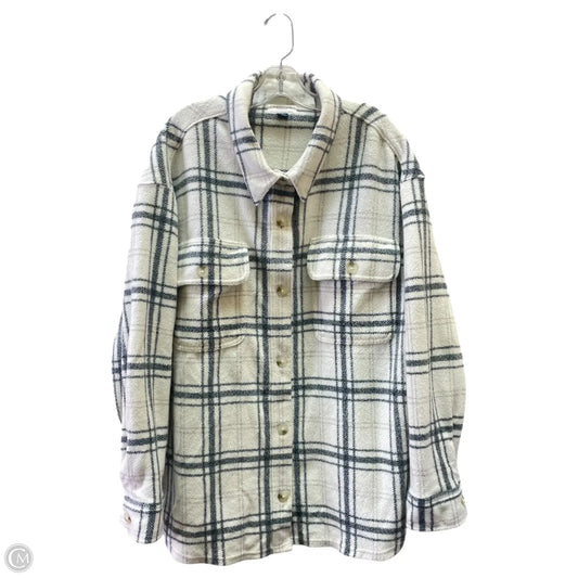 Jacket Fleece By Ann Taylor In Tan, Size: M