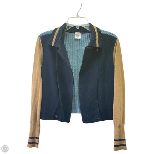 Cardigan By Cabi In Blue & Tan, Size: M