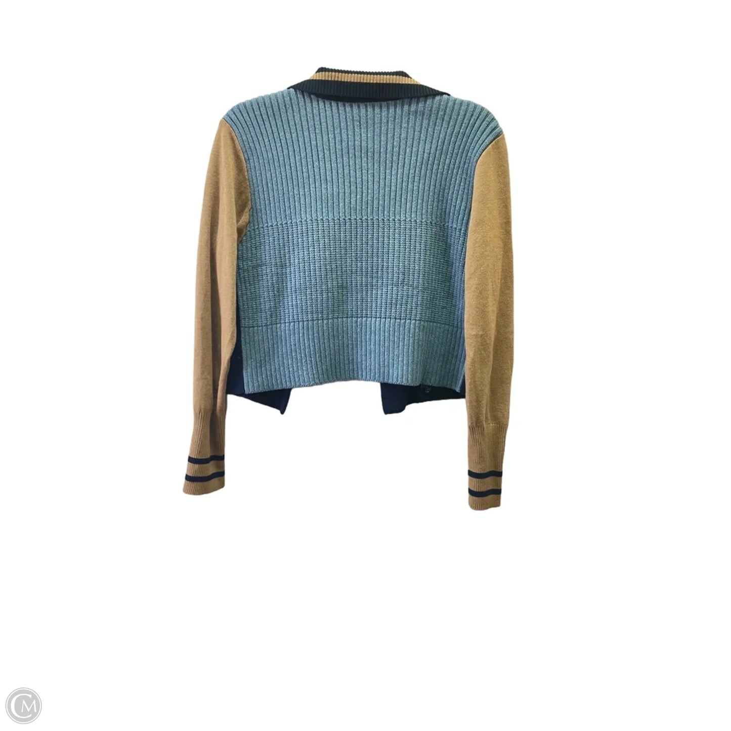 Cardigan By Cabi In Blue & Tan, Size: M