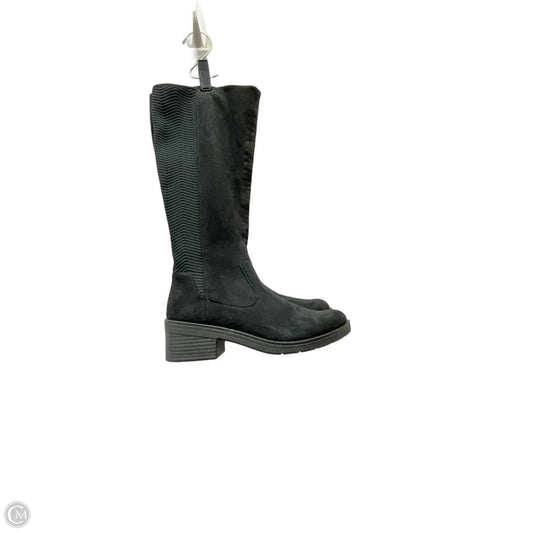 Boots Knee Heels By Bzees In Black, Size:9.5