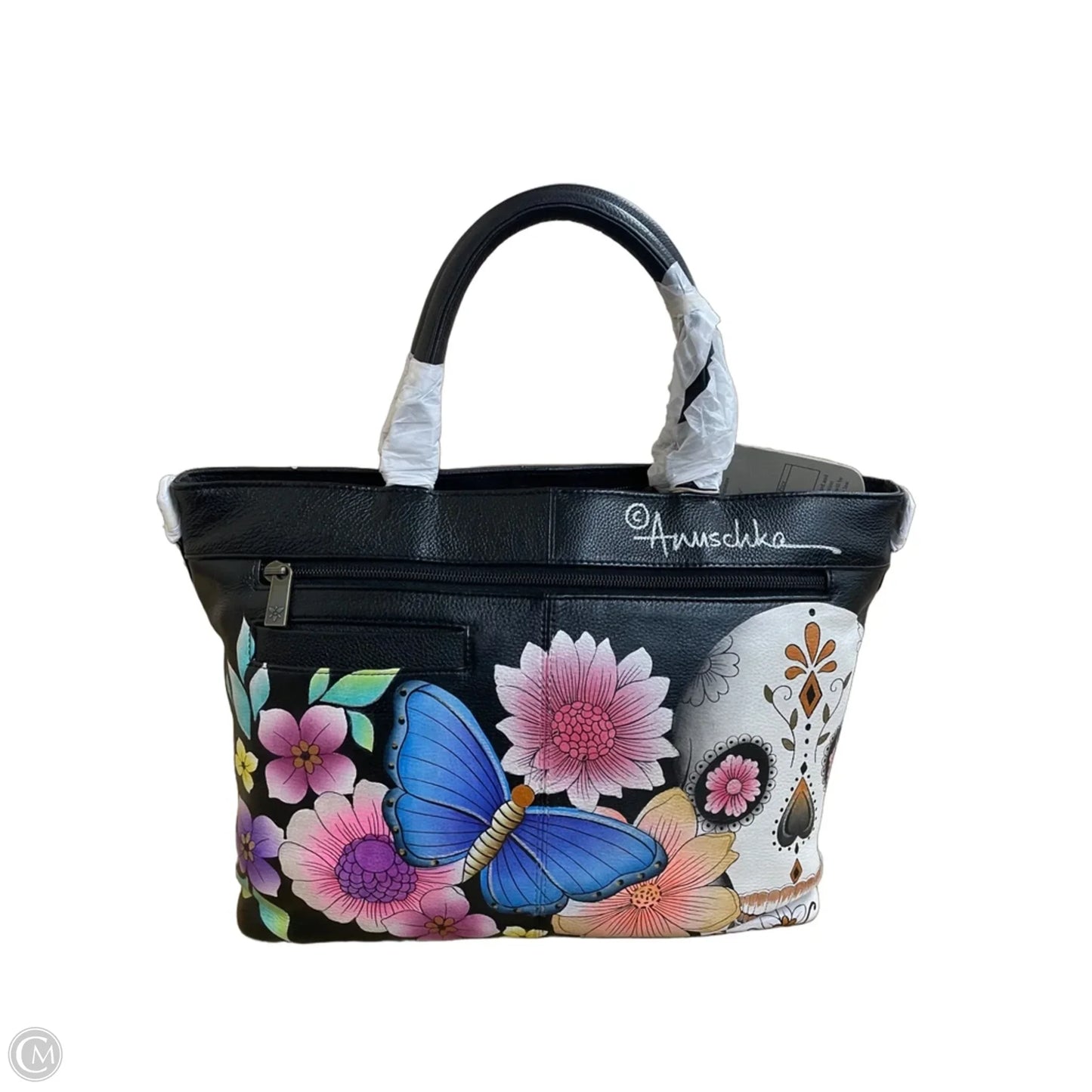 Handbag Leather By Anuschka, Size: Medium