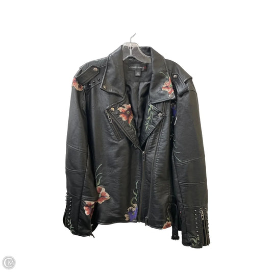 Jacket Moto By Colleen Lopez In Black, Size: 3x