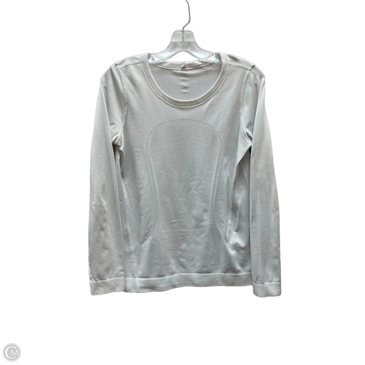 Athletic Top Long Sleeve Crewneck By Lululemon In White, Size: S