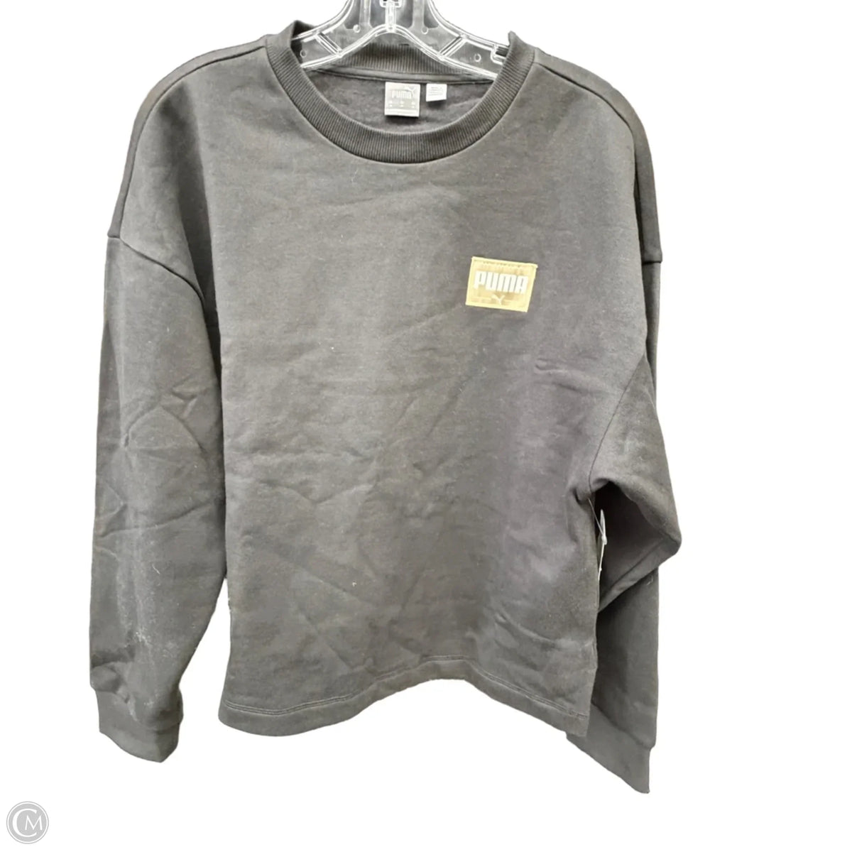 Athletic Sweatshirt Crewneck By Puma In Black, Size: M