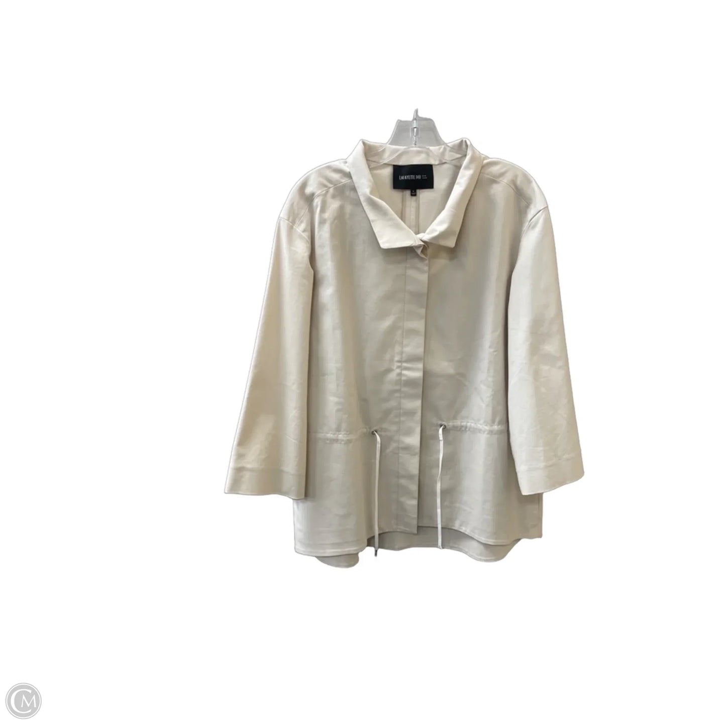 Blazer Designer By Lafayette 148 In Beige, Size: L