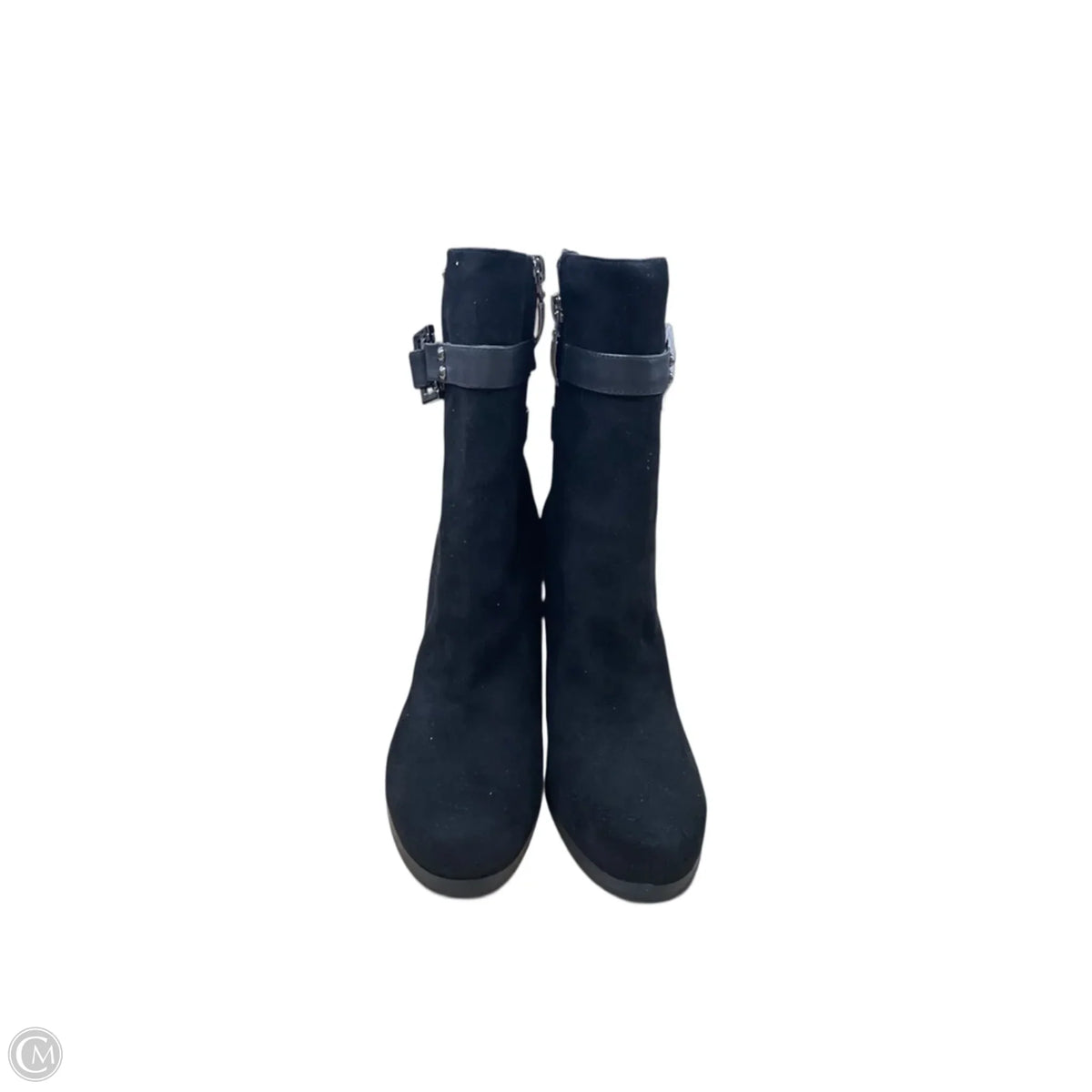 Boots Ankle Heels By Guess In Black, Size: 8.5