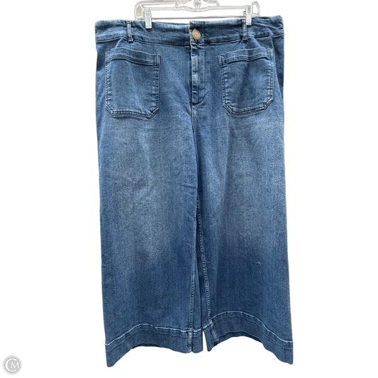 Jeans Cropped By Maeve In Blue Denim, Size: 20
