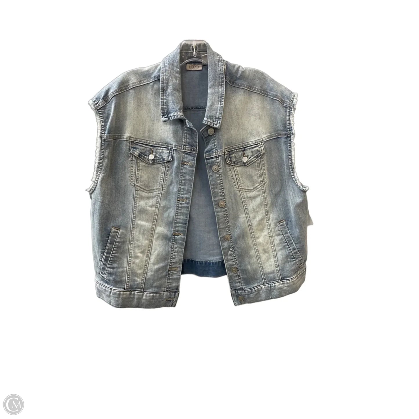 Vest Other By Logo In Blue Denim, Size: M