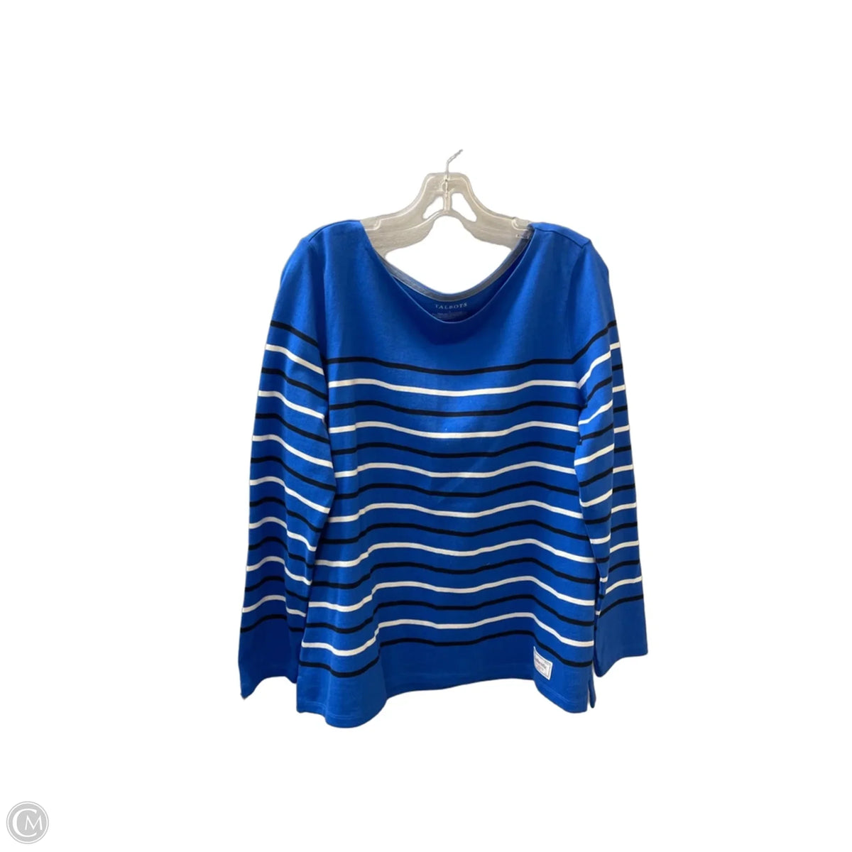 Top Long Sleeve By Talbots In Blue, Size: L