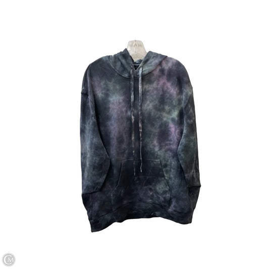 Athletic Top Long Sleeve Hoodie By Cmc In Blue & Grey, Size: M