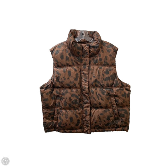 Vest Puffer & Quilted By Old Navy In Animal Print, Size: L