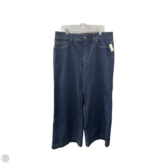 Jeans Wide Leg By Spanx In Blue Denim, Size: 2x