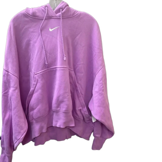 Athletic Jacket By Nike Apparel In Purple, Size: L