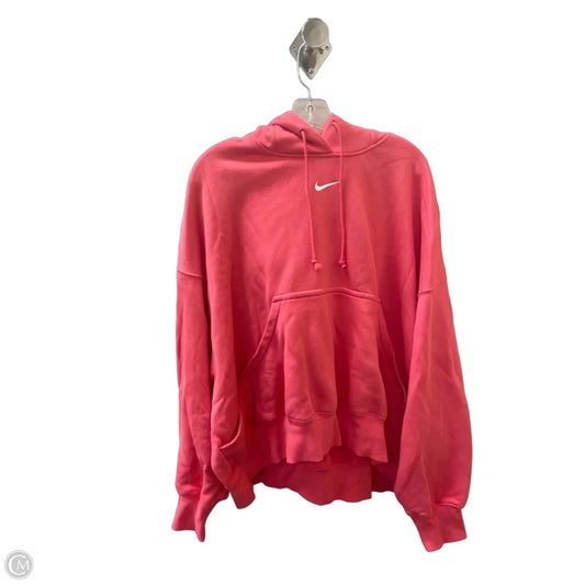 Athletic Sweatshirt Hoodie By Nike Apparel In Pink, Size: Xl