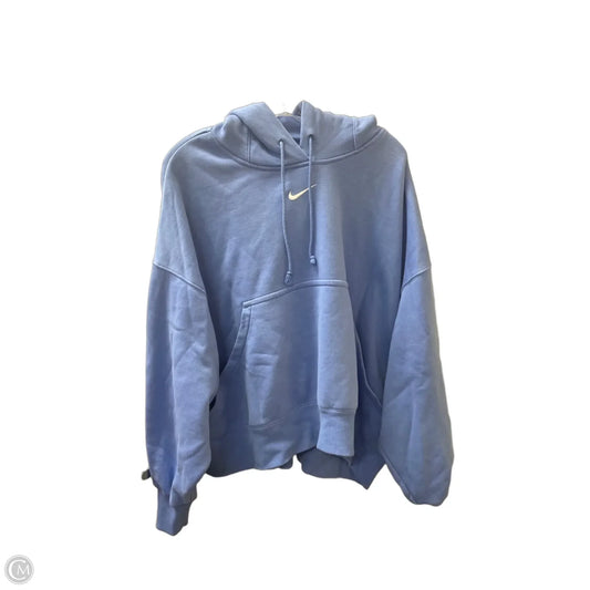 Athletic Sweatshirt Hoodie By Nike Apparel In Blue, Size: L