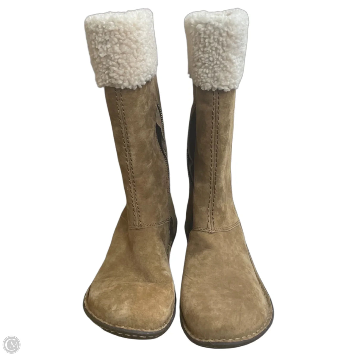Boots Designer By Ugg In Brown, Size: 7