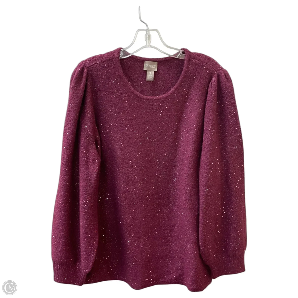 Sweater By Chicos In Purple, Size: Xl