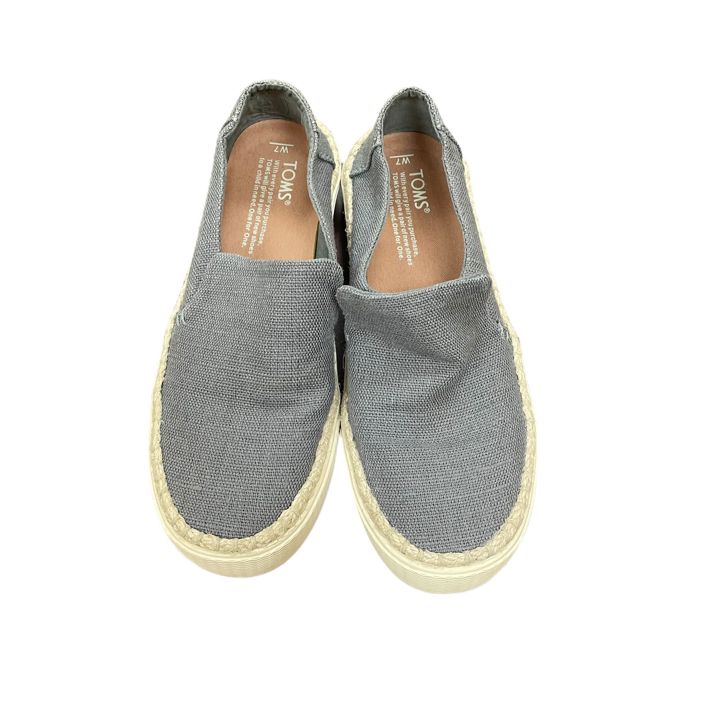 Grey Shoes Flats By Toms, Size: 7