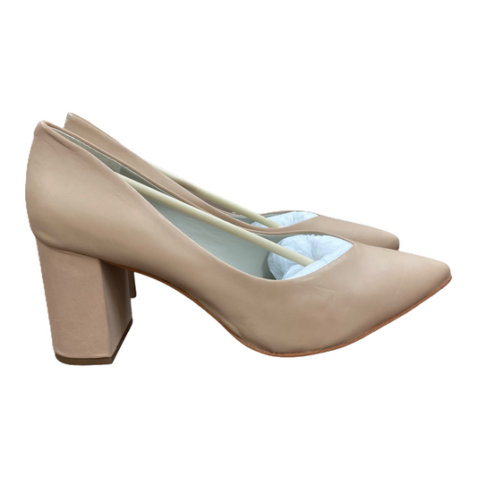 Tan Shoes Heels Block By 1.state, Size: 11