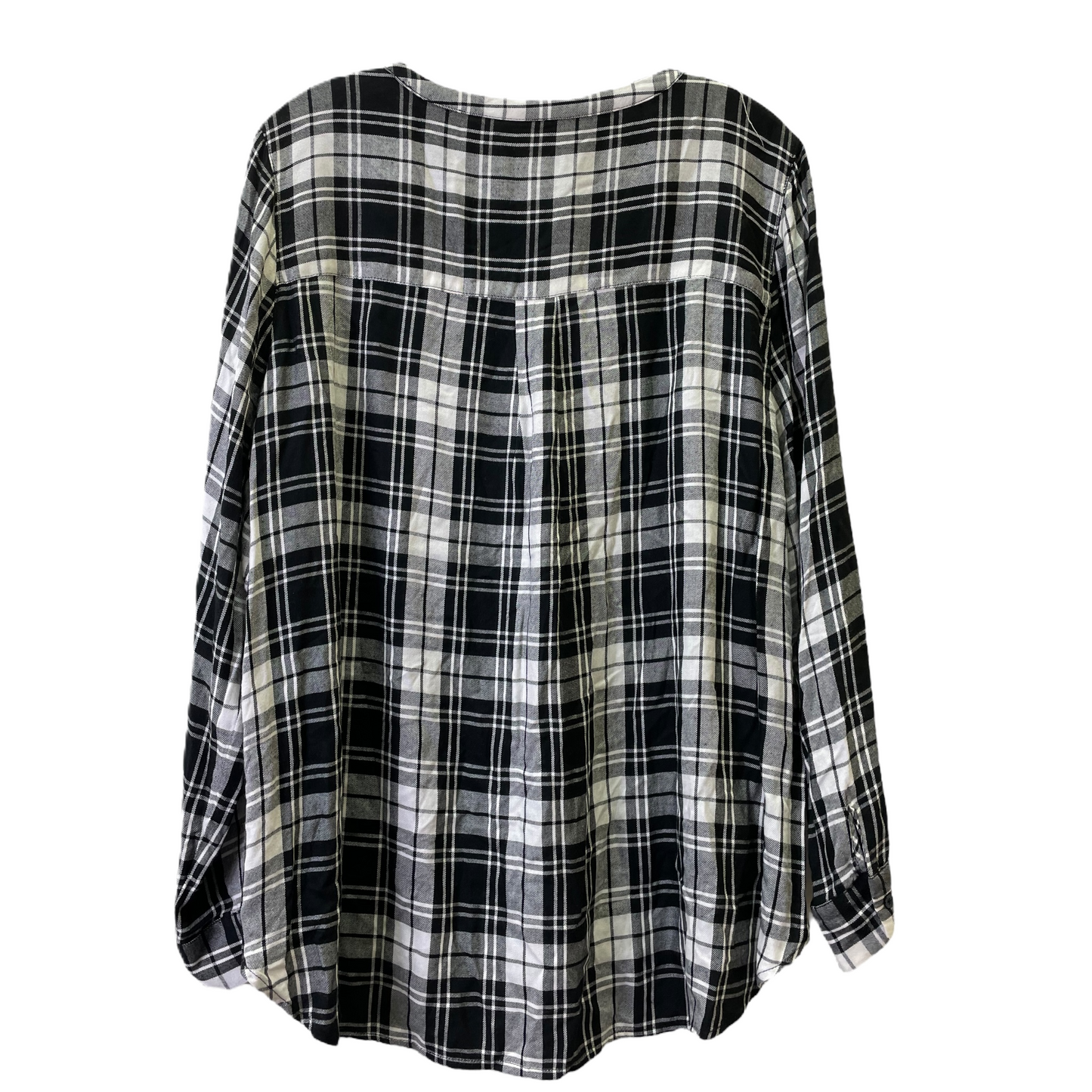 Black & White Top Long Sleeve By Vince Camuto, Size: Xl