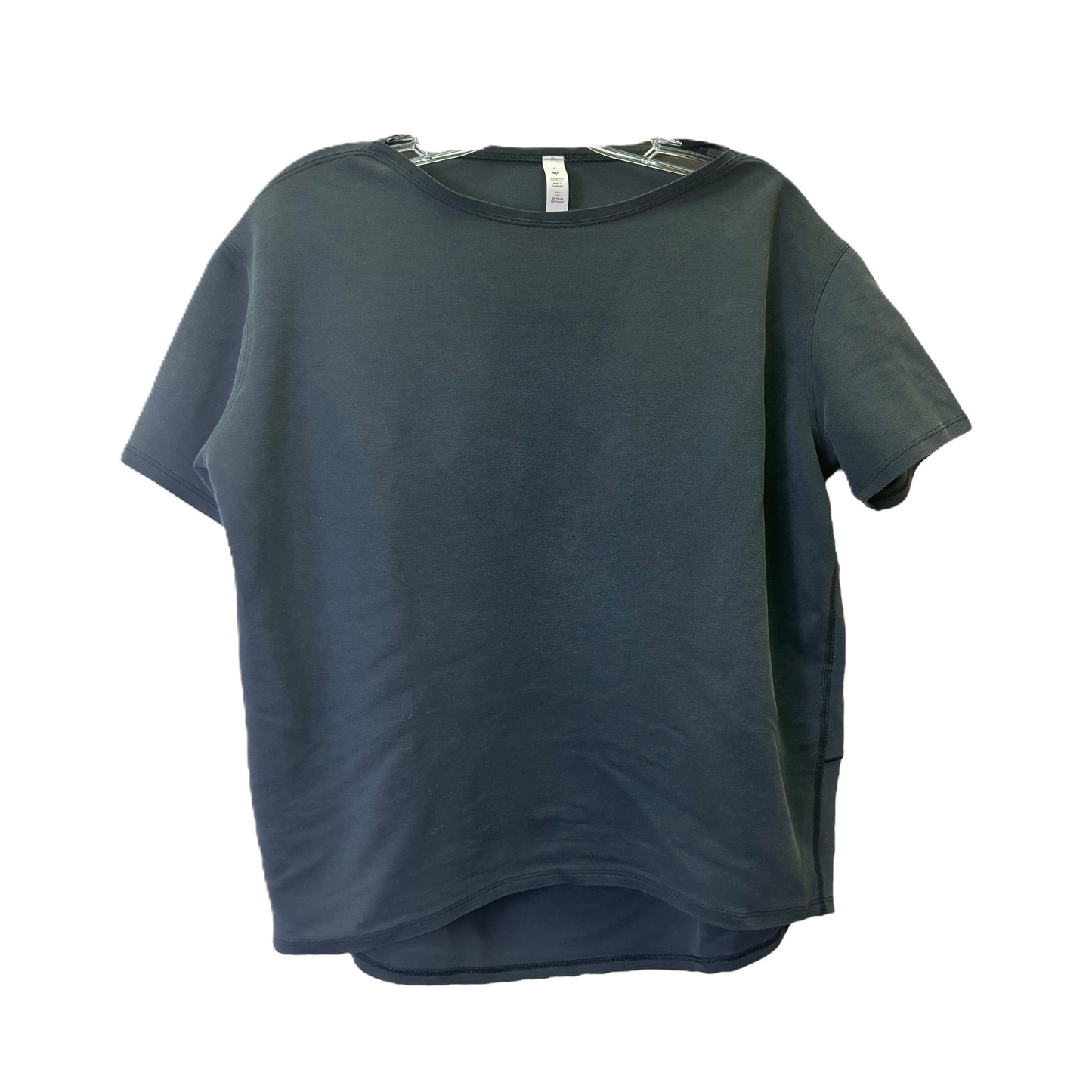 Grey Athletic Top Short Sleeve By Lululemon, Size: S