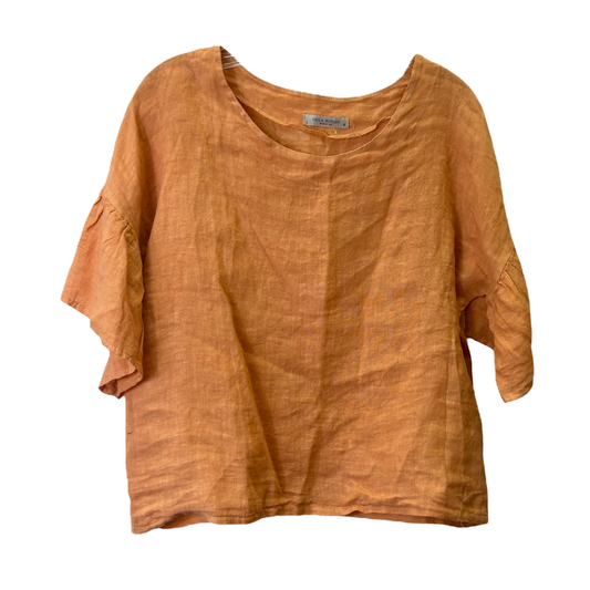 Orange Top Short Sleeve By viola borghi Size: S