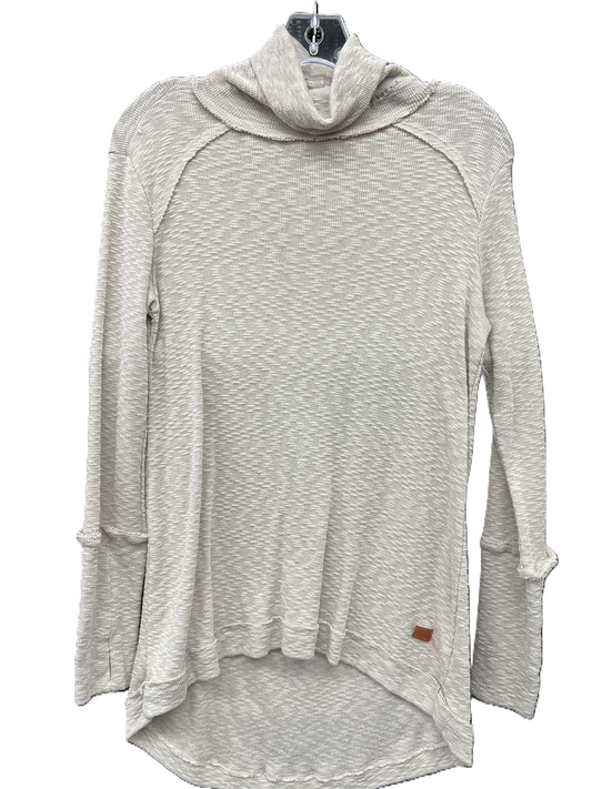 Top Long Sleeve By Peace Love World In Taupe, Size: Xxs