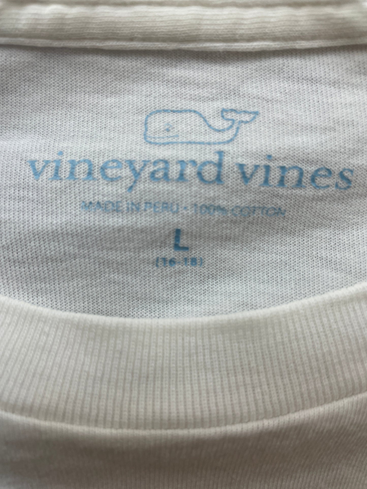 White Top Long Sleeve By Vineyard Vines, Size: L