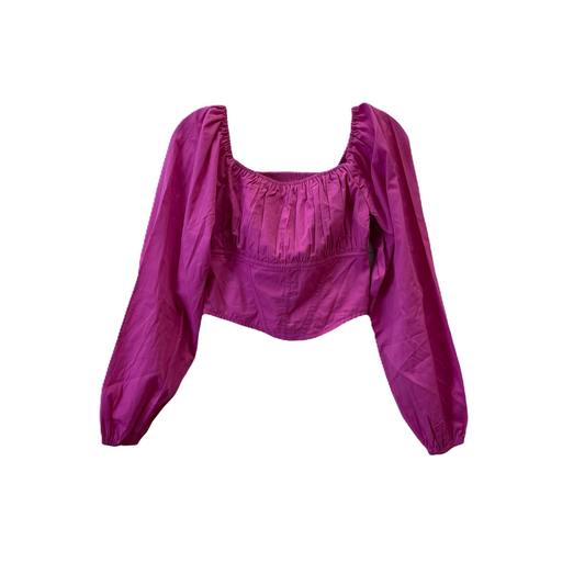 Pink Top Long Sleeve By Japna, Size: S