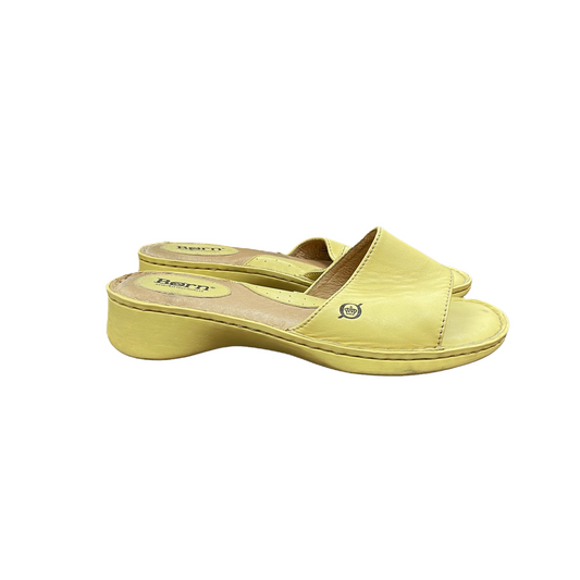 Yellow Sandals Flats By Born, Size: 8