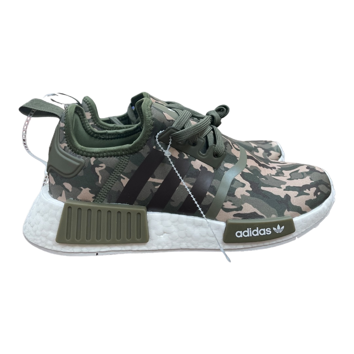 Camouflage Print Shoes Athletic By Adidas, Size: 7.5