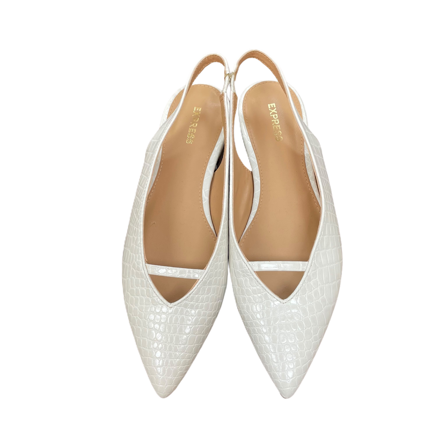 White Shoes Flats By Express, Size: 7
