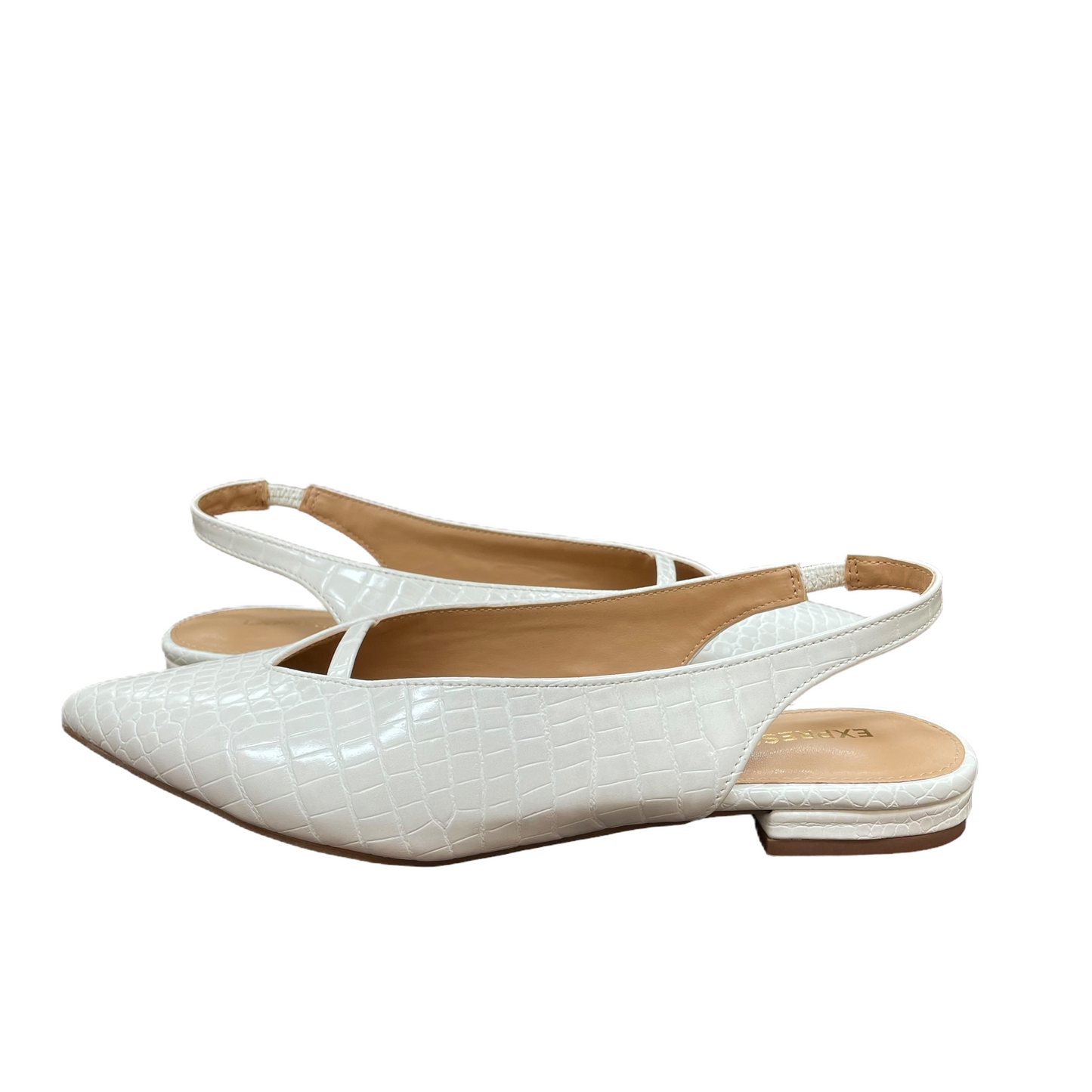 White Shoes Flats By Express, Size: 7